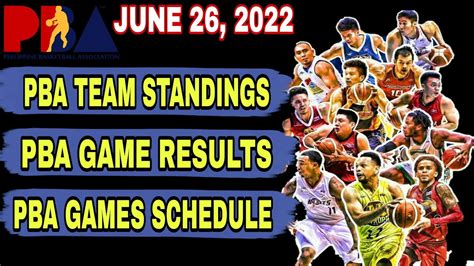 pba schedule and results.